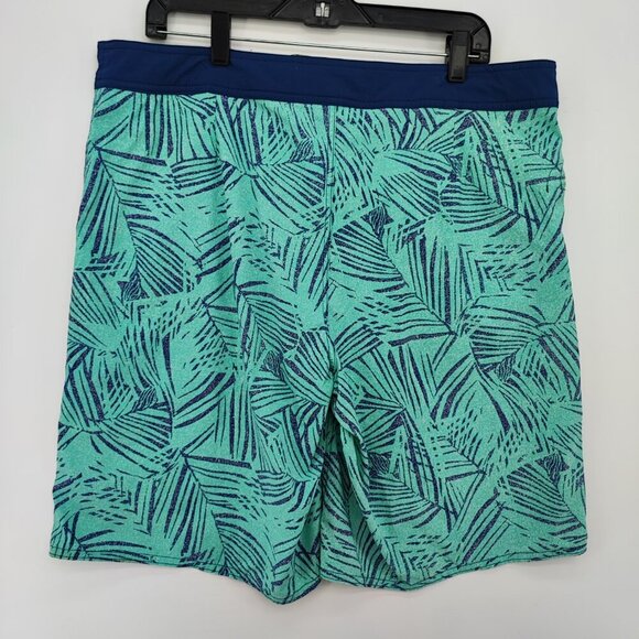 Patagonia Men's Blue Palms Print Unlined Swim Trunk Shorts Size 38 - Picture 2 of 11